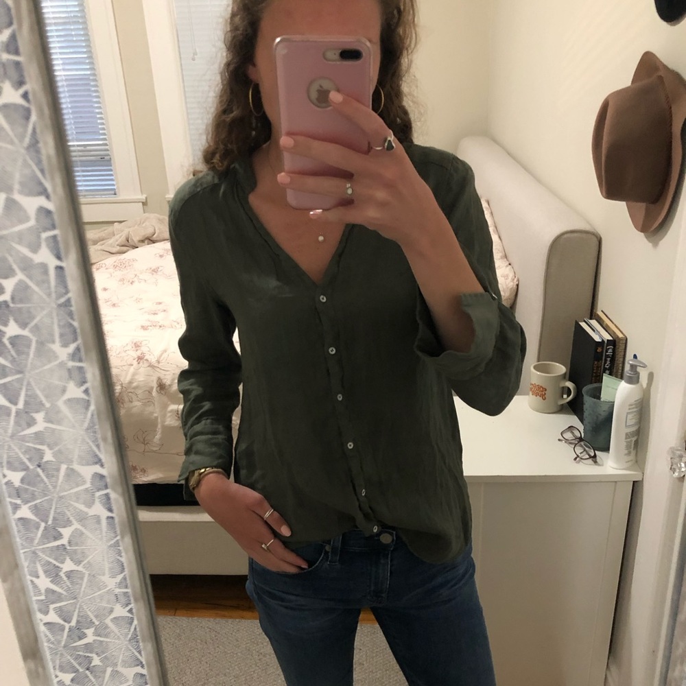Zara olive green top